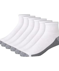 Hanes mens Hanes Men’s Max Cushion Ankle Socks, 6-pair Pack Casual Sock, White, 6 12 US