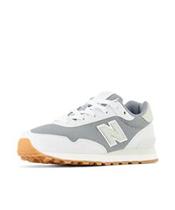 New Balance Girls 515 V1 Lace-Up Sneaker, Steel/Silver Moss, 2 Wide Little Kid