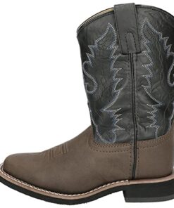 Smoky Mountain Youth Boys Monterey Western Cowboy Boots Brown/Black, 7M