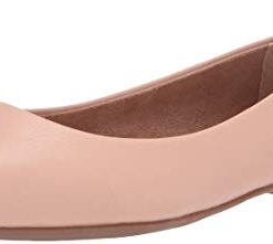 Amazon Essentials Women’s Pointed-Toe Ballet Flat, Blush, 12 Wide