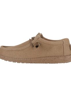 Hey Dude Men’s Wally Canvas Mono Brown Size 7 | Men’s Shoes | Men’s Slip-on Loafers | Comfortable & Light-Weight