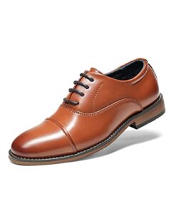 Bruno Marc Boy’s Classic Oxfords Dress Shoes,Brown,Size 6 Big Kid SBOX2328K