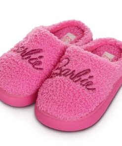 Barbie Kids Slippers Gifts for Girls Extra Cozy Fuzzy House Slippers Slip On