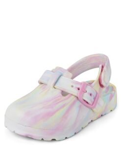 The Children’s Place Baby Girl and Toddler Closed Toe Clogs with Backstrap Sandal, Multi, 8