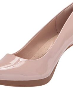 Clarks womens Ambyr Joy Pump, Dusty Rose Patent Synthetic, 8 US