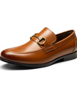 Bruno Marc Men’s Dress Loafers Slip-on Formal Shoes, Brown, Size 9.5, SBLS2410M