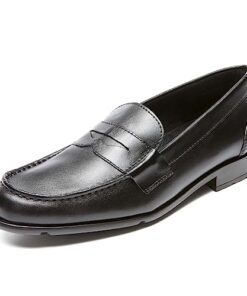 Rockport Men’s Classic Loafer Penny, Black II, 14 Wide