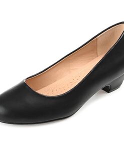 Journee Collection Womens SAAR Kitten Heel Pumps Medium and Wide Width with Round Toe and Comfort Insole, Black, 10