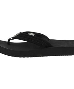 Reef womens Reef Cushion Breeze Flip Flop, Black/Black, 7 US