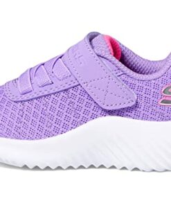 Skechers Kids Girls Bounder-Cool Cruise Sneaker, Lavender, 11 Little Kid