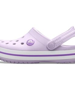 Crocs Unisex-Child Crocband Clogs (Little Kid/Big Kid), Lavender/Neon Purple, 5 Big Kid