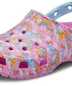 Crocs Classic Lisa Frank Clogs, Kids and Toddler Shoes, Taffy Pink, 13 US Unisex Little