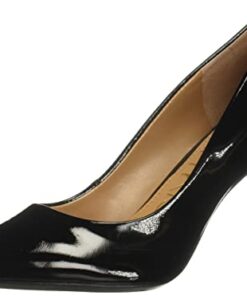 Calvin Klein Women’s Gayle Pump, Black Patent, 7.5