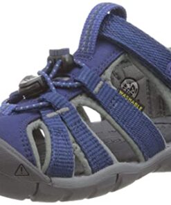 KEEN Kids Seacamp 2 CNX Closed Toe Sandals, Blue Depths/Gargoyle, 7 US Unisex Toddler