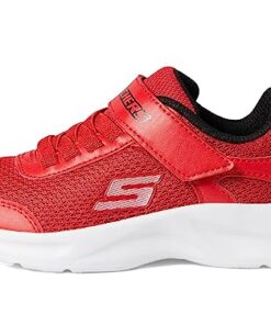 Skechers Dynamatic 1 Sneaker, Red, 2 US Unisex Little Kid