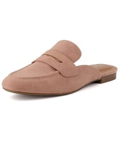 CUSHIONAIRE Women’s Yale Slip On Mule +Memory Foam, Wide Widths Available, Mauve 7.5 W