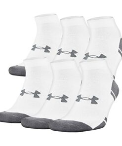 Under Armour Adult Resistor 3.0 Low Cut Socks, Multipairs, White/Graphite (6-Pairs), Large