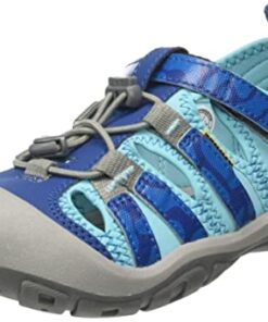 KEEN Knotch Creek Casual Comfortable Sandals, Fjord Blue/Ipanema, 2 US Unisex Big Kid