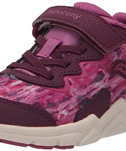 Saucony Flash Alternative Closure 3.0 Sneaker, Berry, 1 US Unisex Big Kid