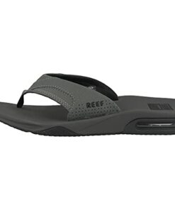 Reef Men’s Sandals, Fanning, Grey/Black, 9