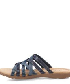 Clarks Women’s Elizabelle Rio Slide Sandal, Blue Multi Leather, 8