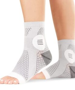 BraceAbility Neuropathy Socks for Women and Men – Toeless Compression Foot Neuropathy Socks, Peripheral Neuropathy Socks, Diabetic Neuropathy Socks, Arthritis Socks (XL – Gray)