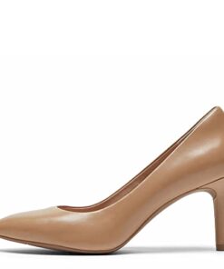 Rockport Women’s Total Motion 75mm Pointed Toe Pump, Mocha Latte, 6 Wide