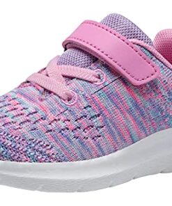 COODO Toddler/Little Kid Boys Girls Shoes Running Sports Sneakers (7 Toddler,Pastel)