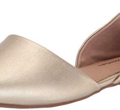 Amazon Essentials Women’s D’Orsay Flat Ballet, Gold, 10