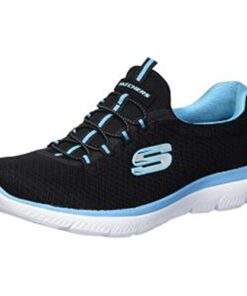 Skechers Sport Women’s Summits Sneaker,black/turquoise,8.5 M US