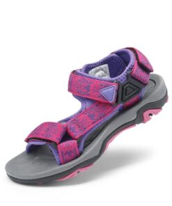 DREAM PAIRS Unisex-Child 170892-K Outdoor Summer Sandal Fuchsia Purple-2-3 Little Kid