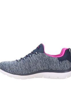 Skechers Women’s Summits-Quick Getaway Sneaker, Navy/Hot Pink, 7.5 Wide
