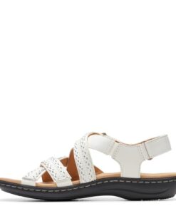 Clarks Women’s Laurieann Rena Flat Sandal, Off White Combi, 8.5