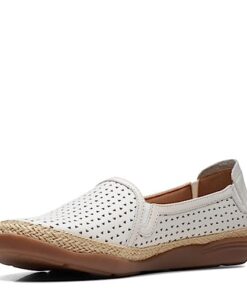 Clarks Elaina Ruby Womens Slip On 8 2AN US White