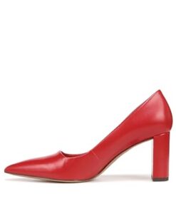 Franco Sarto Womens Giovanna Pointed Toe Pumps Cherry Red Leather 8.5 M