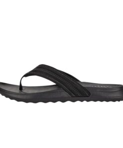 Hey Dude Men’s Myers Flip Classic Black/Black Size 7 | Men’s Shoes | Men Slip-on Sandals | Comfortable & Light-Weight