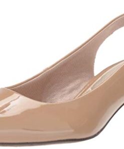 Easy Street Women’s Faye Pump, Nude Patent, 11 Wide