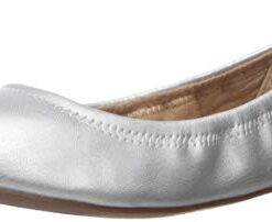 Amazon Essentials Women’s Belice Ballet Flat, Silver, 8