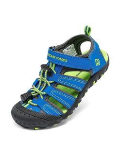 DREAM PAIRS Boys Big Kid 181105K Royal Blue Green Athletic Outdoor Summer Sandals Size 5 M US Big Kid