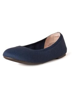 Amazon Essentials Women’s Knit Ballet Flat, Navy, 10.5 Wide