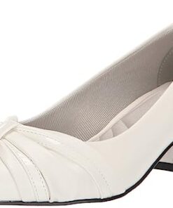 Easy Street Women’s Millie Pump, White, 7 Wide