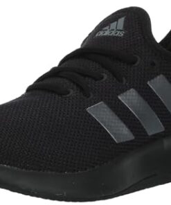 adidas Women’s Cloudfoam Pure Sportswear Sneakers, Black/Iron Metallic/Black, 8