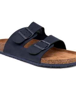 Nautica Men’s Double Buckle Slide-Comfort Sandal-Slip-on Adjustable Waterproof Flat’s-Triun-Navy Mono-Size-10