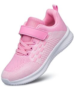 BNV Girls Shoes Kids Sneakers Outdoor Sports Running Shoes Casual Walking Shoes Pink Little Kid Size 13