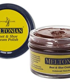 Meltonian Cream | Fashion Brown 140 | Quality Shoe Polish for Leather | Use on Boots, Shoes, Purses, Furniture | Cream Based Shoe Polish | Leather Conditioner | 1.7 OZ Jar