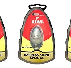 Kiwi Express Shoe Shine Sponge, Neutral, 0.2 Fl Oz (Pack of 3)