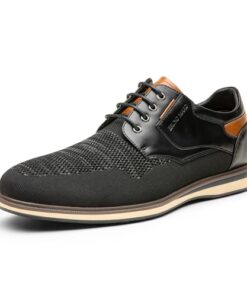 Bruno Marc Men’s Mesh Casual Dress Shoes Breathable Oxfords Sneakers LG19008M-2,Size 10.5,Black-2,SBOX2409M