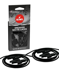 KIWI Sneaker No-Tie Shoe Laces, Black, One Size Fits All, 1 Pair