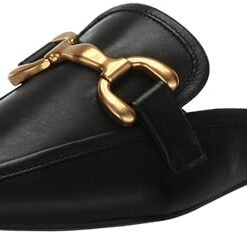 Steve Madden Women’s Fortunate Mule, Black Leather, 8.5