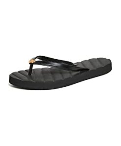 Tory Burch Women’s Kira Flip Flops, Perfect Black/Gold, 7 Medium US